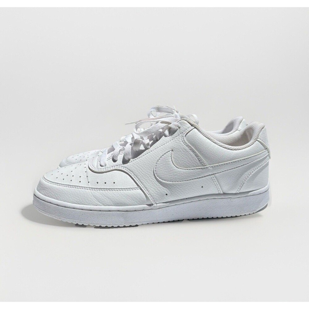 Nike Court Vision Low Men's Size 11 Triple White Leather Low Top CD5434-100